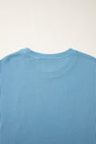 USA Corded Knit Short Sleeve Graphic Top