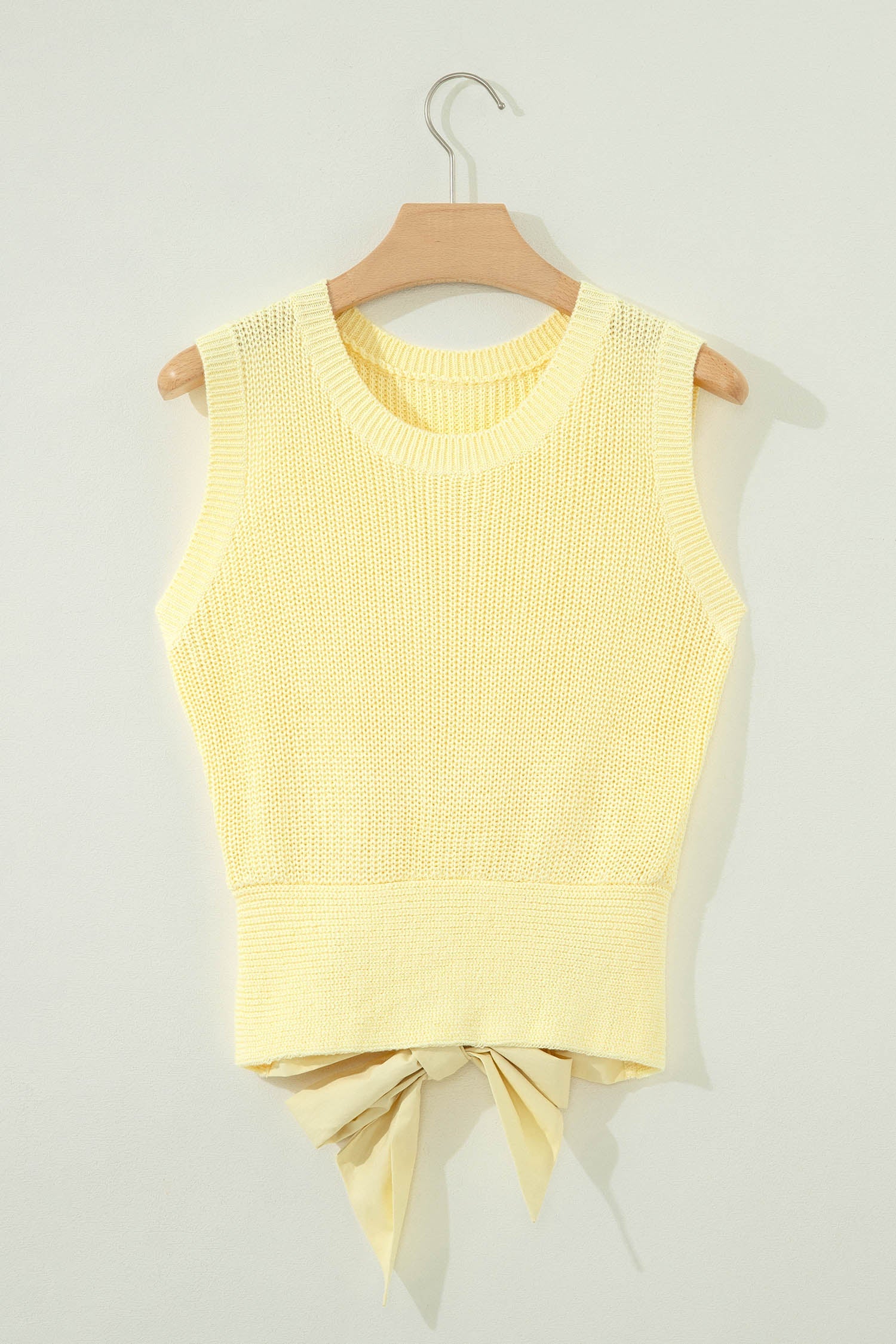 Adorable Cropped Tie Back Knit Tank