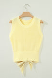 Adorable Cropped Tie Back Knit Tank
