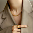 Attention Seeker 4-Stone Gold Wide Ring