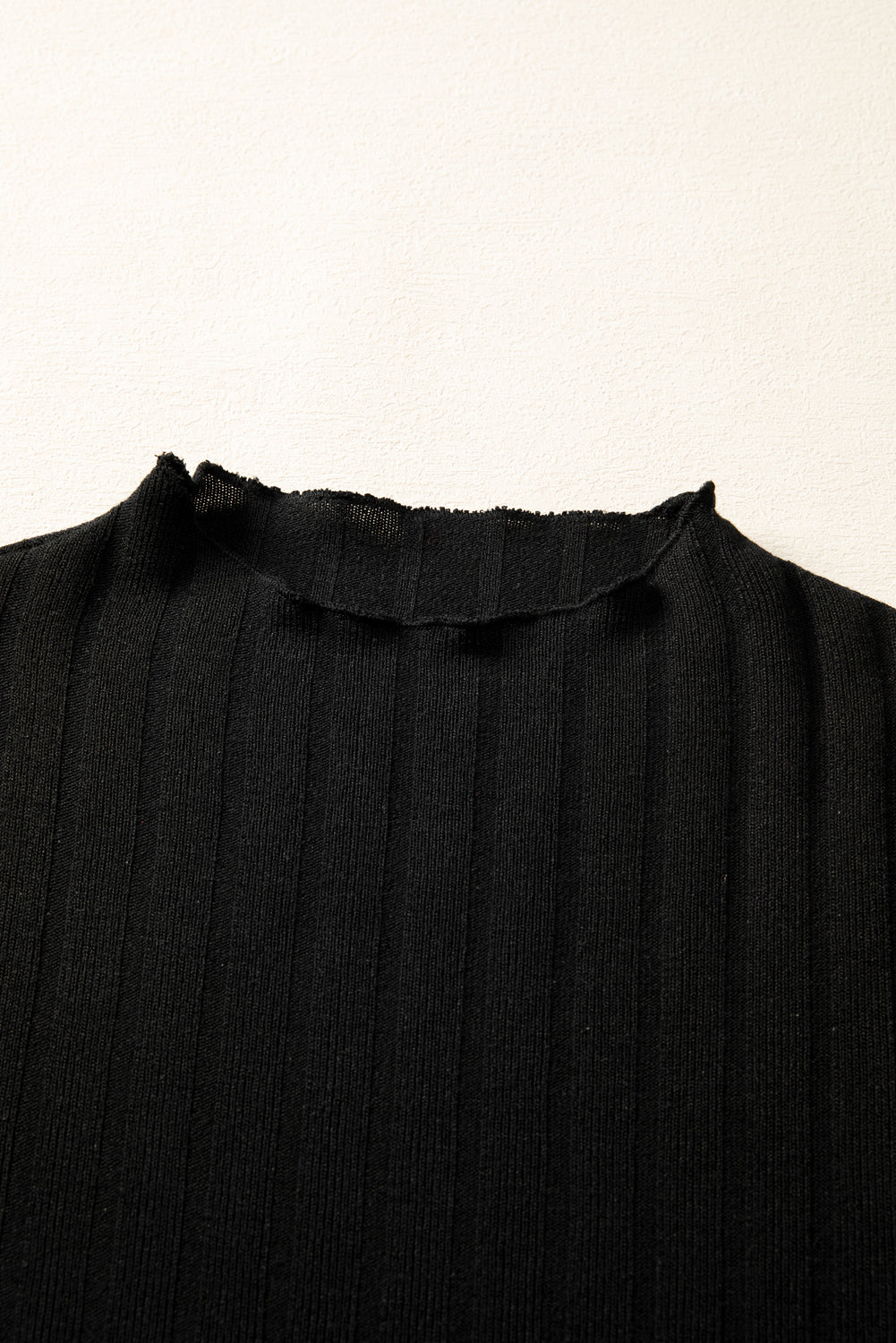 Ribbed Knit Patchwork Long Sleeve Mini Dress - additional product view