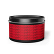 Eco-Friendly Red 'Joyful' Script Scented Tin Candle