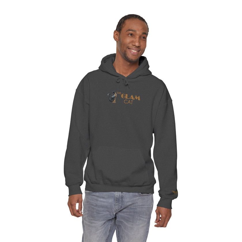 The Glam Cat Designer Embroidered Hoodie – Cozy Streetwear for Cat Lovers