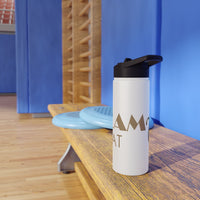 The Glam Cat motif stainless steel water bottle