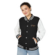 The Glam Cat Embroidered Vintage Varsity Bomber Jacket