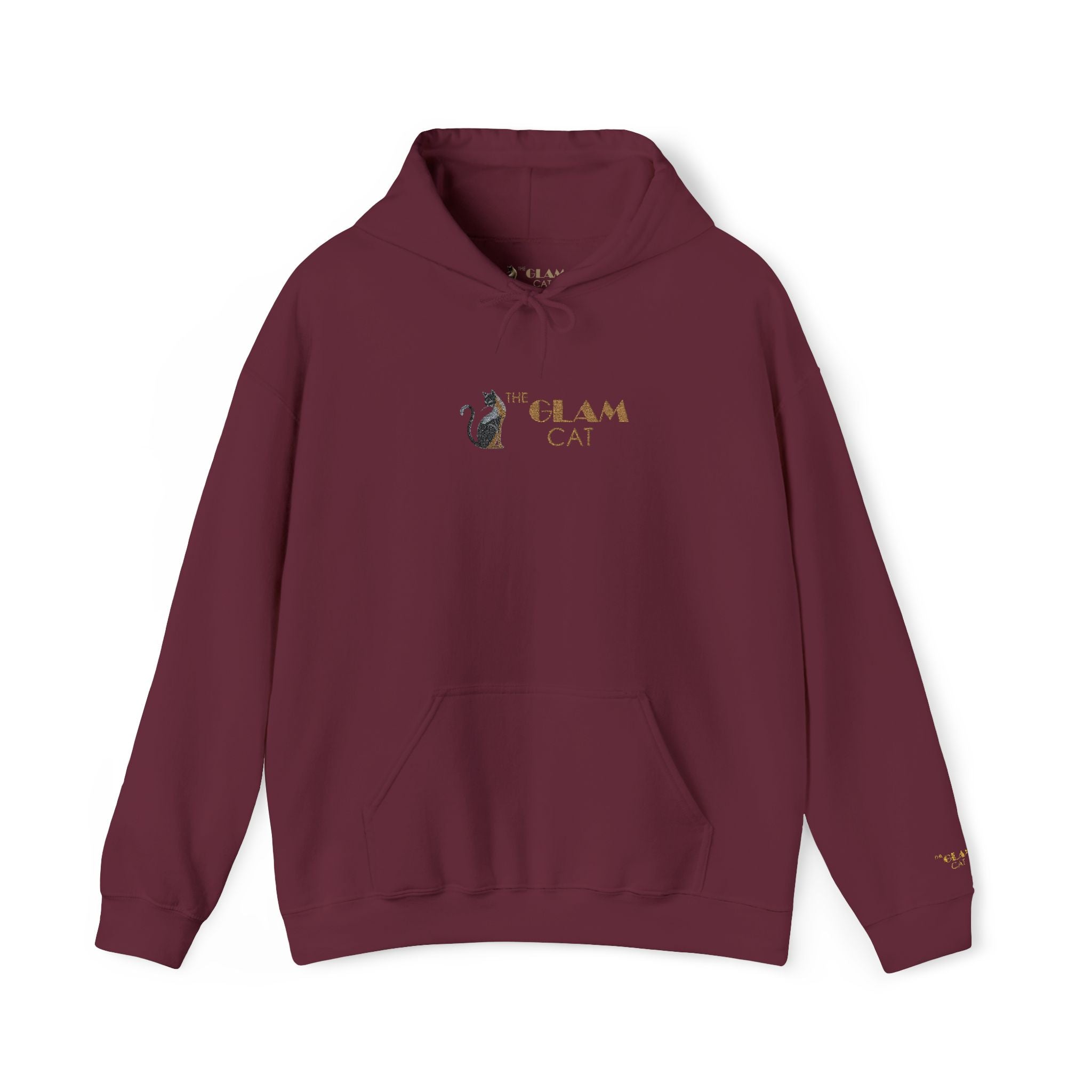 The Glam Cat Designer Embroidered Hoodie – Cozy Streetwear for Cat Lovers