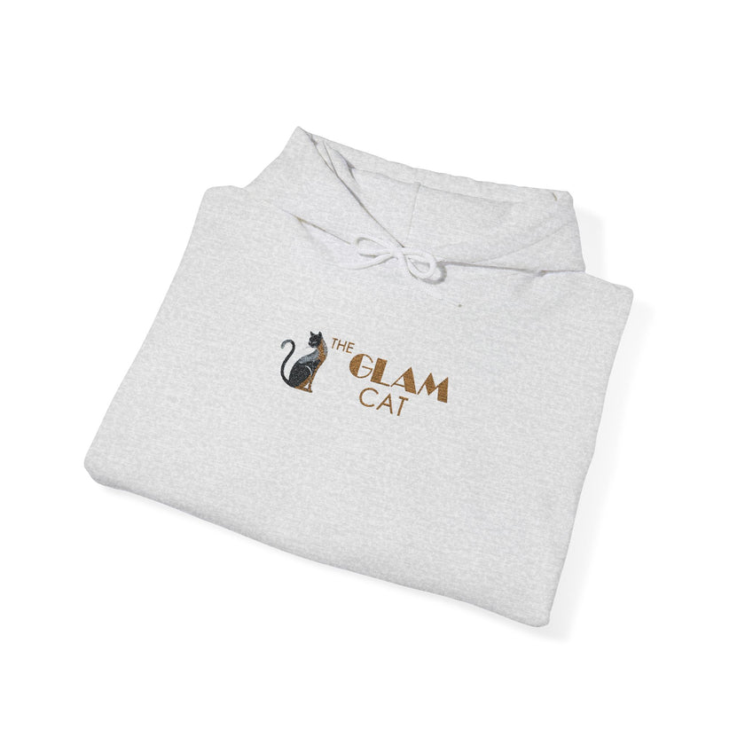 The Glam Cat Designer Embroidered Hoodie – Cozy Streetwear for Cat Lovers