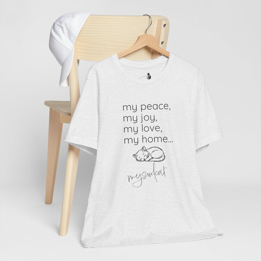 MySoulCat — “my peace, my joy, my love, my home... mysoulcat” Unisex Tee