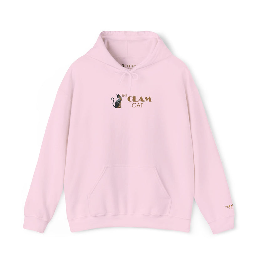 The Glam Cat Designer Embroidered Hoodie – Cozy Streetwear for Cat Lovers