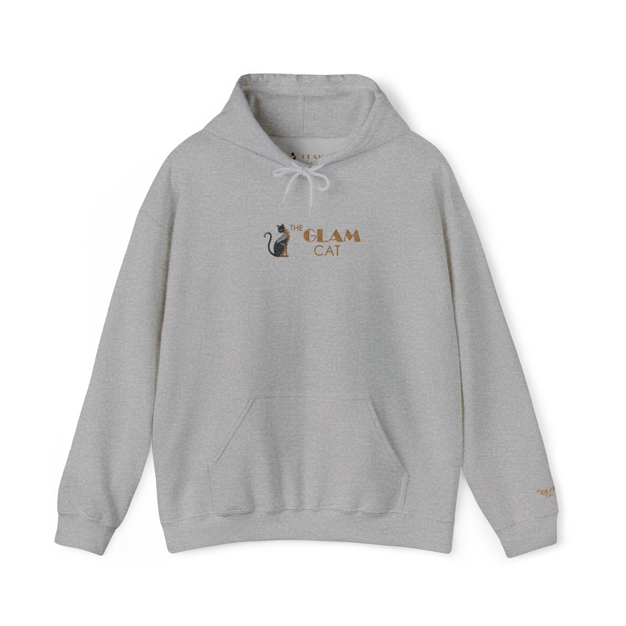 The Glam Cat Designer Embroidered Hoodie – Cozy Streetwear for Cat Lovers