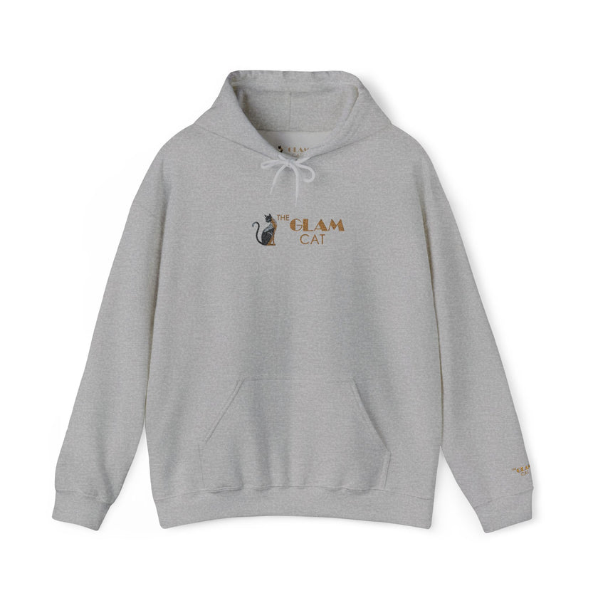 The Glam Cat Designer Embroidered Hoodie – Cozy Streetwear for Cat Lovers