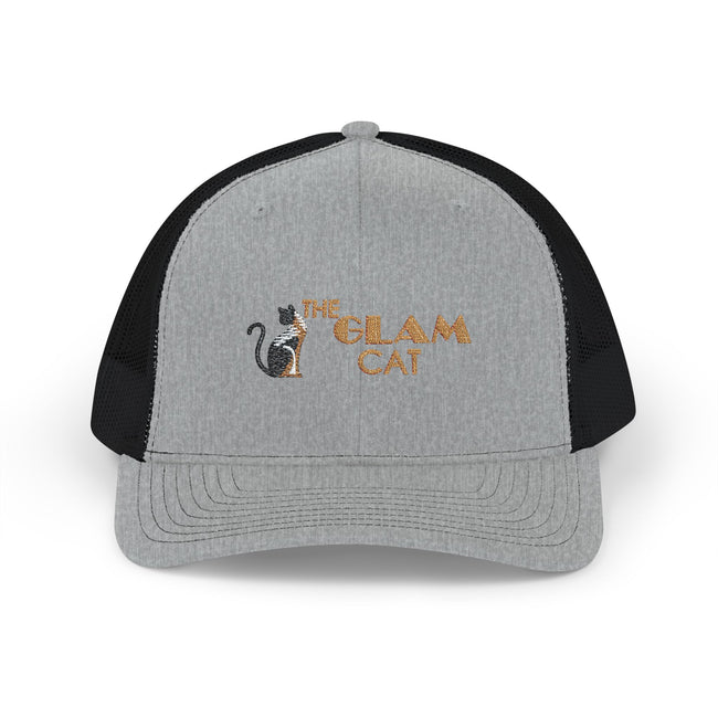 The Glam Cat Designer Embroidered Trucker Hat Snapback