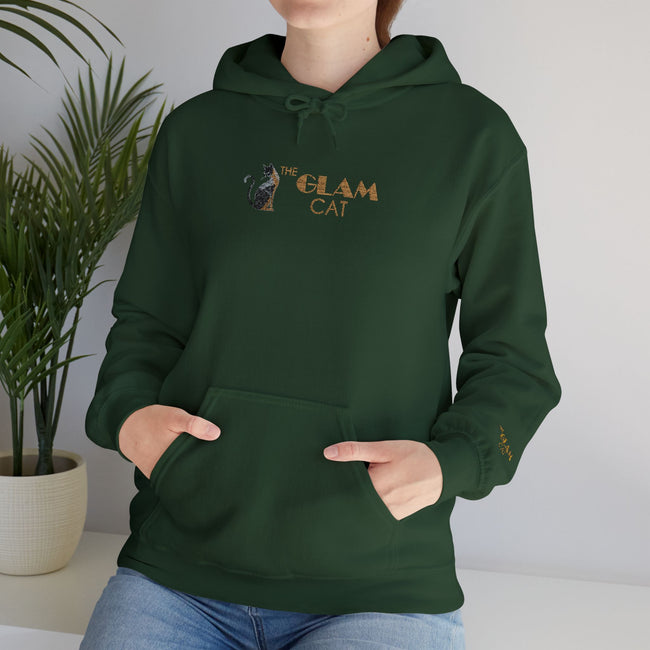 The Glam Cat Designer Embroidered Hoodie – Cozy Streetwear for Cat Lovers