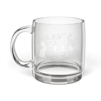 The Glam Cat engraved glass coffee mug
