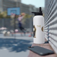 The Glam Cat motif stainless steel water bottle