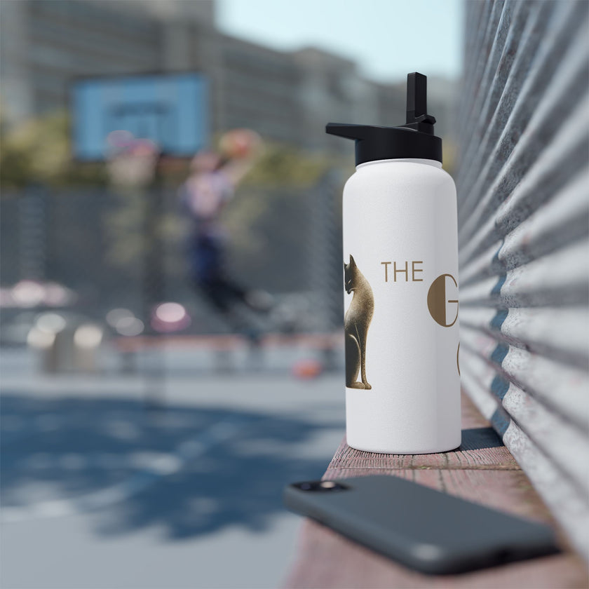 The Glam Cat Motif Stainless Water Bottle