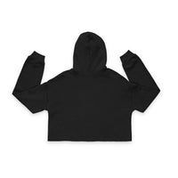 The Glam Cat raw hem cropped hoodie with branded chest artwork