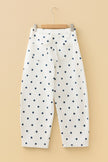 Polka Dot Tailored-Seam Barrel Jeans