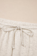 Sporty polo top and drawstring pants set