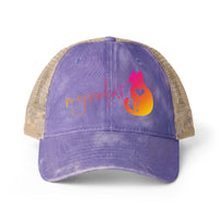 MySoulCat Washed Mesh-Back Cap — Sunset