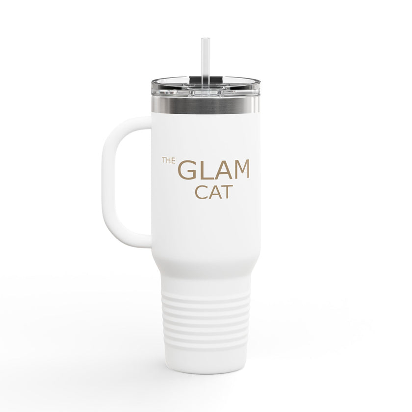 The Glam Cat Designer Stainless Steel Tumbler 40oz Insulated Travel Mug