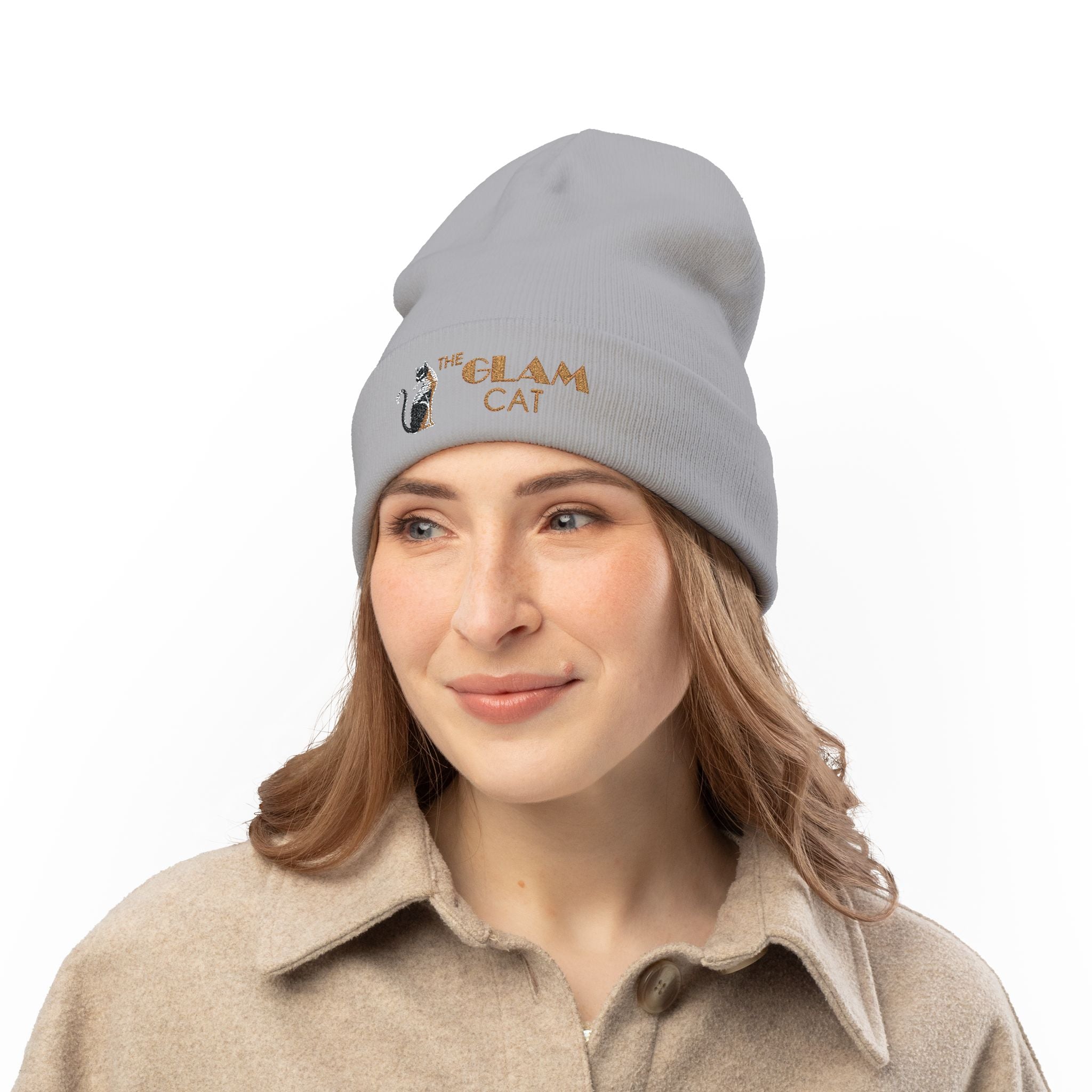 The Glam Cat Designer Embroidered Luxe Beanie