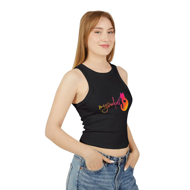 Mysoulcat Racerback Cropped Tank — Sunset