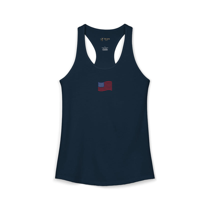 Coastal Americana Flag Women's Racerback Tank