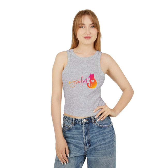 Mysoulcat Racerback Cropped Tank — Sunset