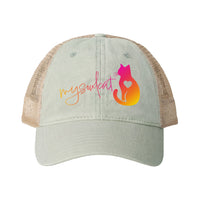 MySoulCat Washed Mesh-Back Cap — Sunset