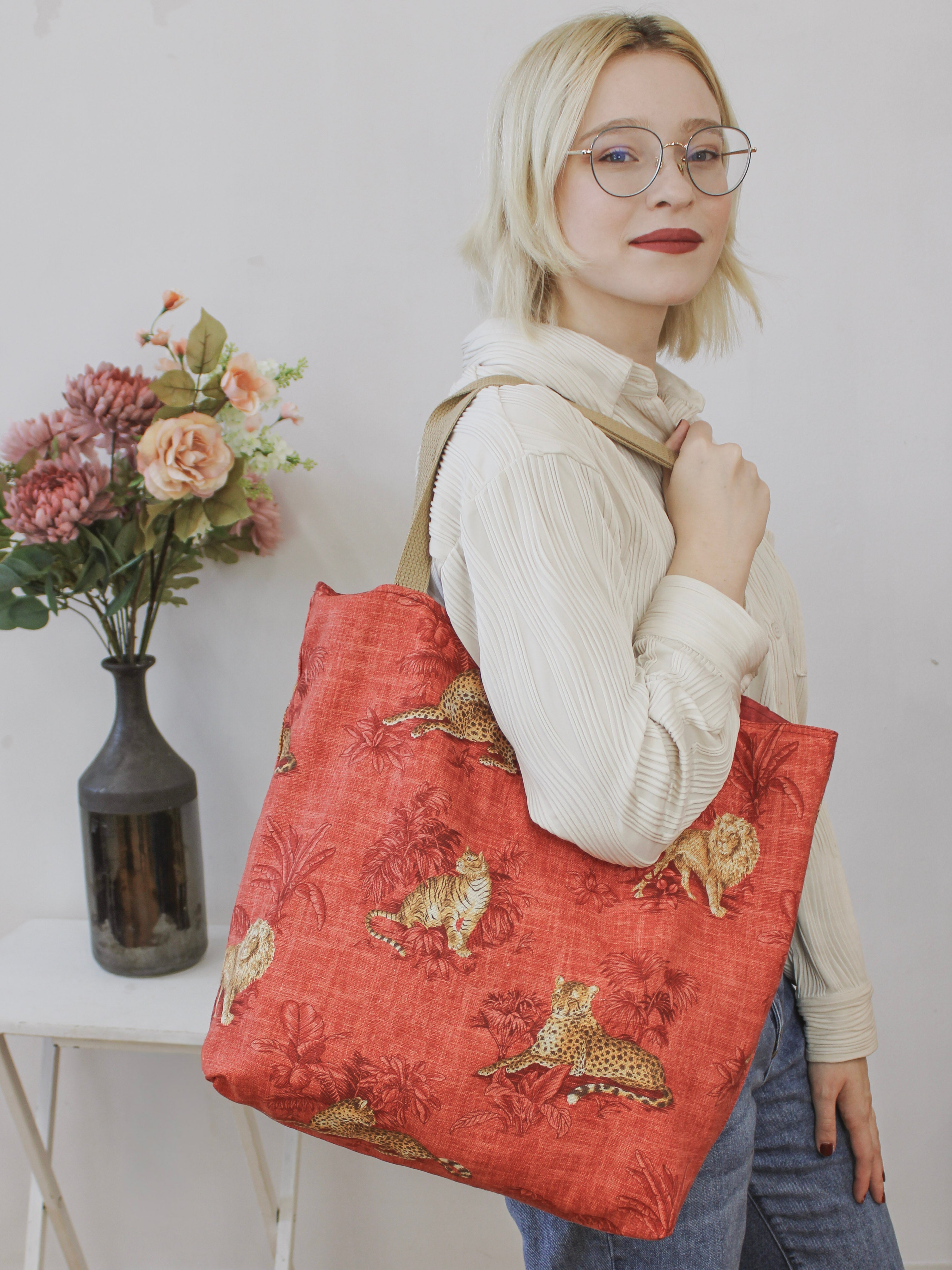 Jungle Toile Tote Bag