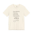 MySoulCat — “my peace, my joy, my love, my home... mysoulcat” Unisex Tee