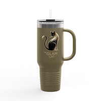 The Glam Cat stainless steel tumbler