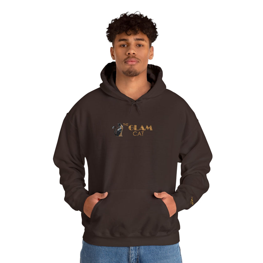 The Glam Cat Designer Embroidered Hoodie – Cozy Streetwear for Cat Lovers