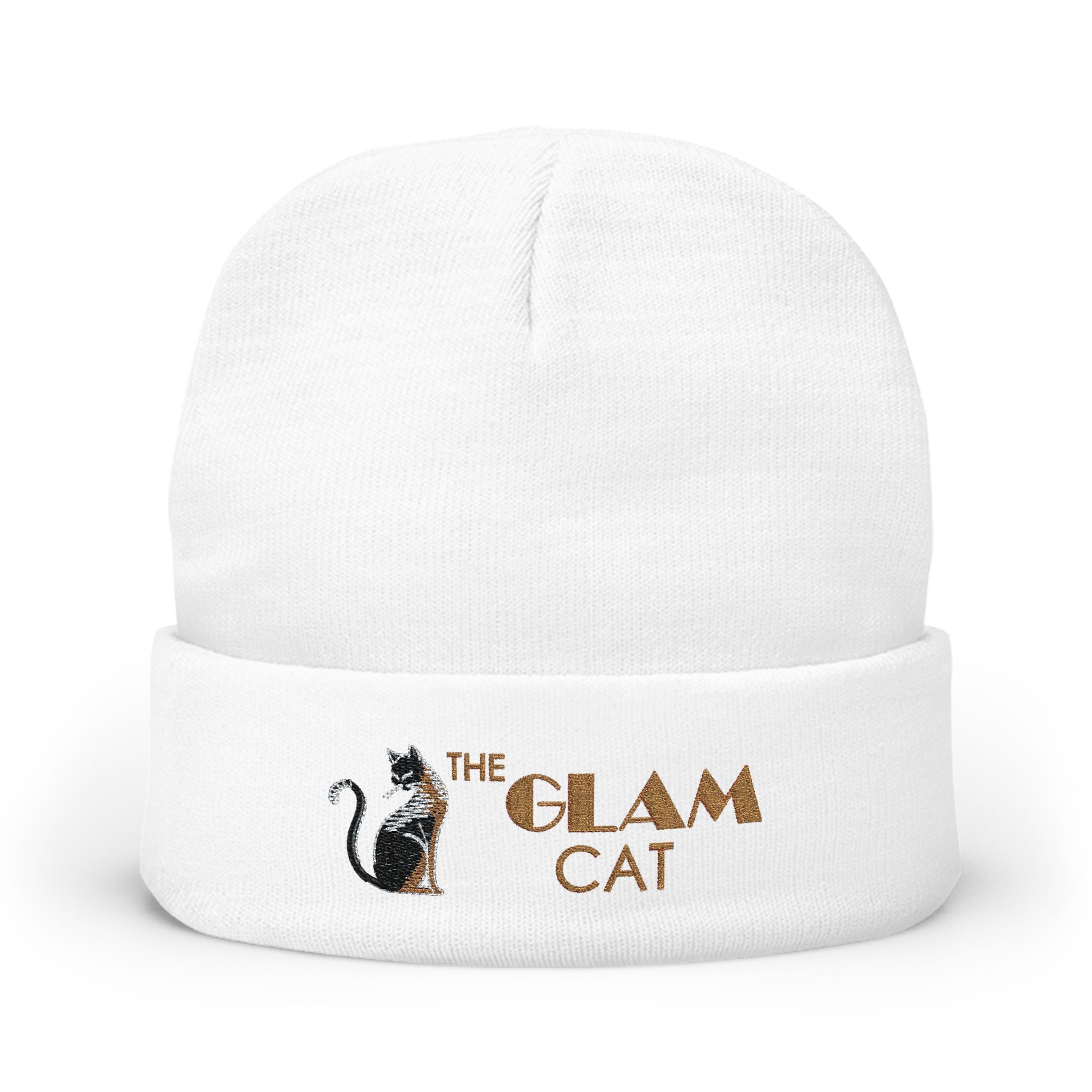 The Glam Cat Designer Embroidered Luxe Beanie
