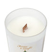 Merry & Bright Evergreen with Sleeping Cat Frosted Glass Candle — 11oz Holiday Scented Candle