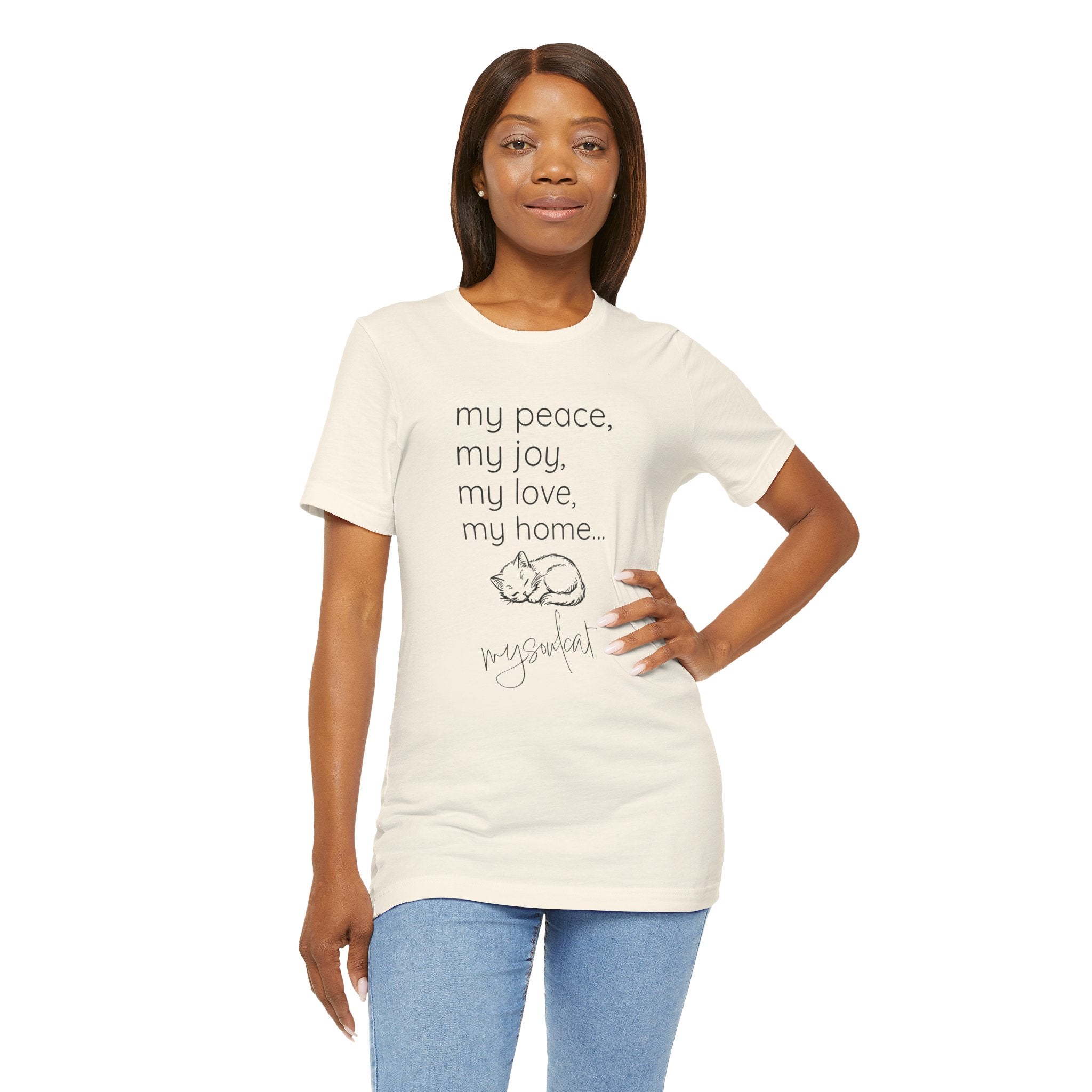 MySoulCat — “my peace, my joy, my love, my home... mysoulcat” Unisex Tee