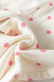 Polka Dot Tailored-Seam Barrel Jeans