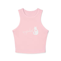MySoulCat Women's Racerback Cropped Tank — White