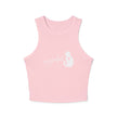 MySoulCat Women's Racerback Cropped Tank — White