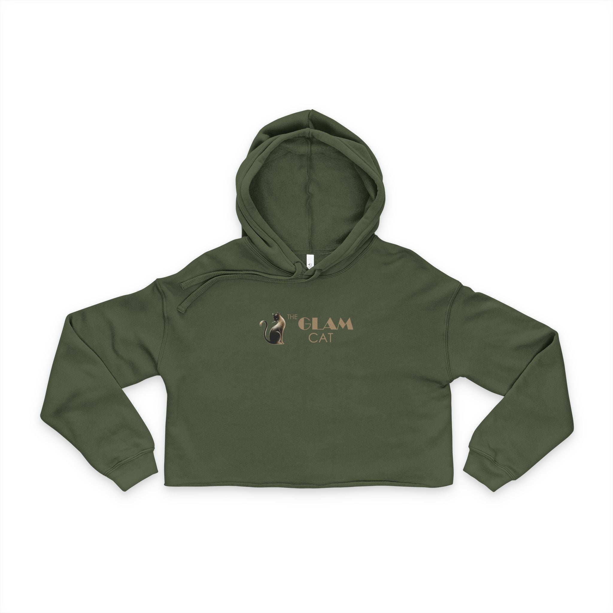 The Glam Cat Designer Stylish Women's Cropped Hoodie