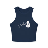 MySoulCat Women's Racerback Cropped Tank — White