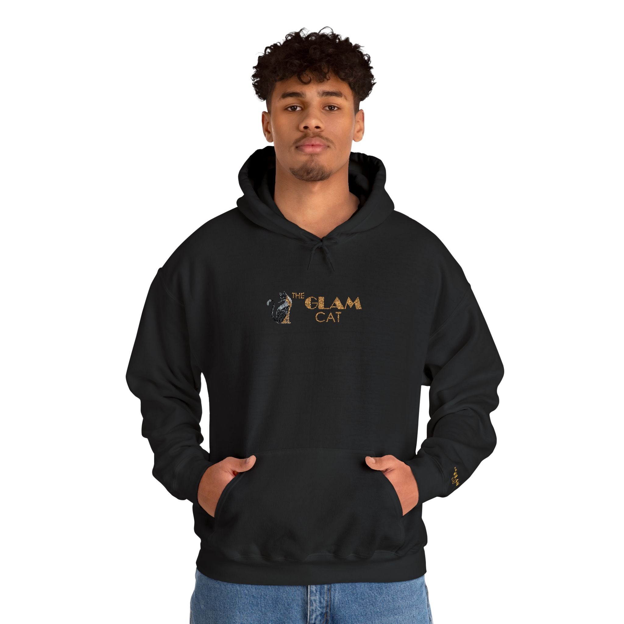 The Glam Cat Designer Embroidered Hoodie – Cozy Streetwear for Cat Lovers