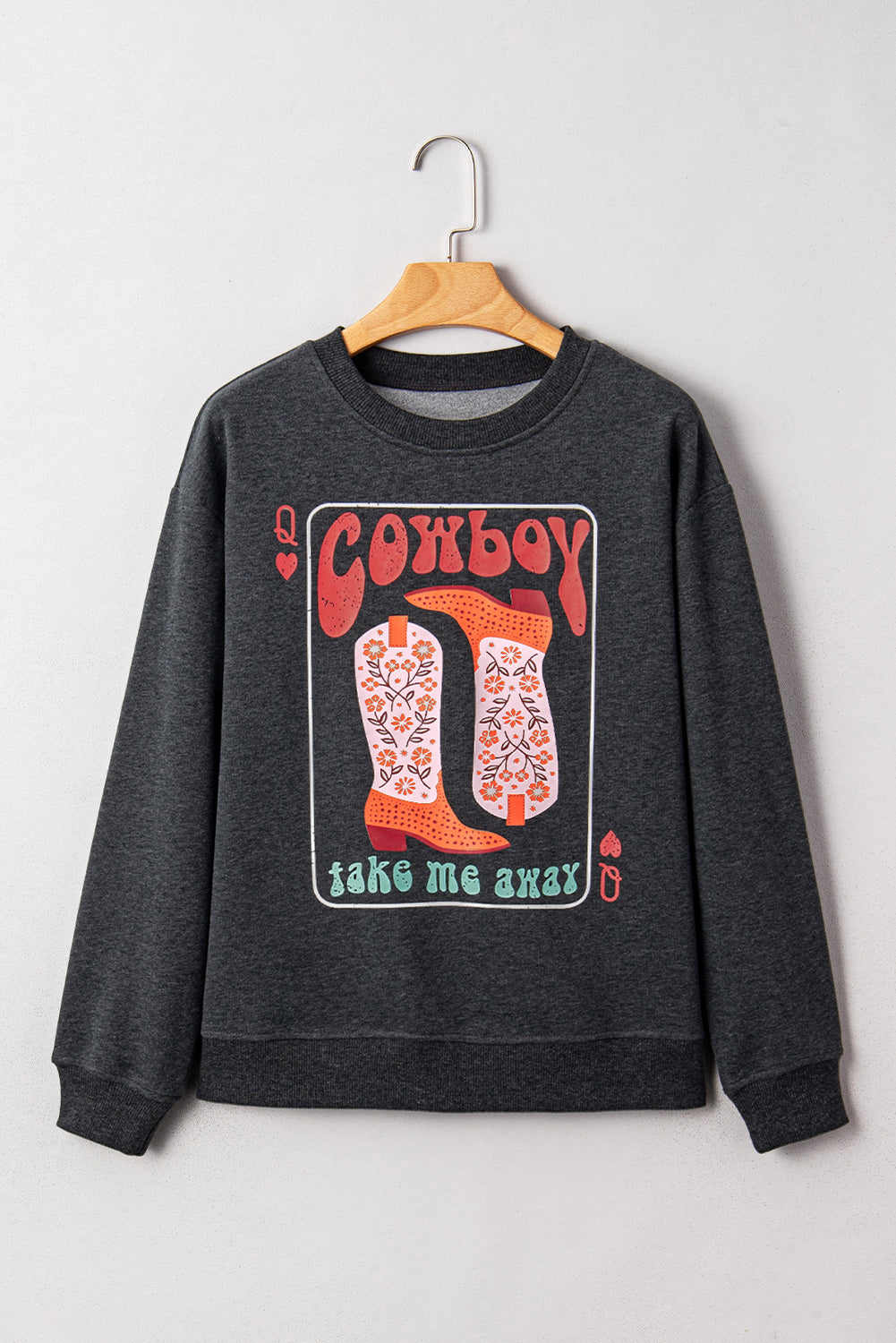 Cowboy Queen Drop Shoulder Sweatshirt — The Glam Cat