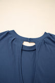 Solid Open-Back Cap Sleeve Knit Romper