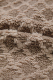 Sherpa Rhombus Textured Zip Up Hooded Jacket