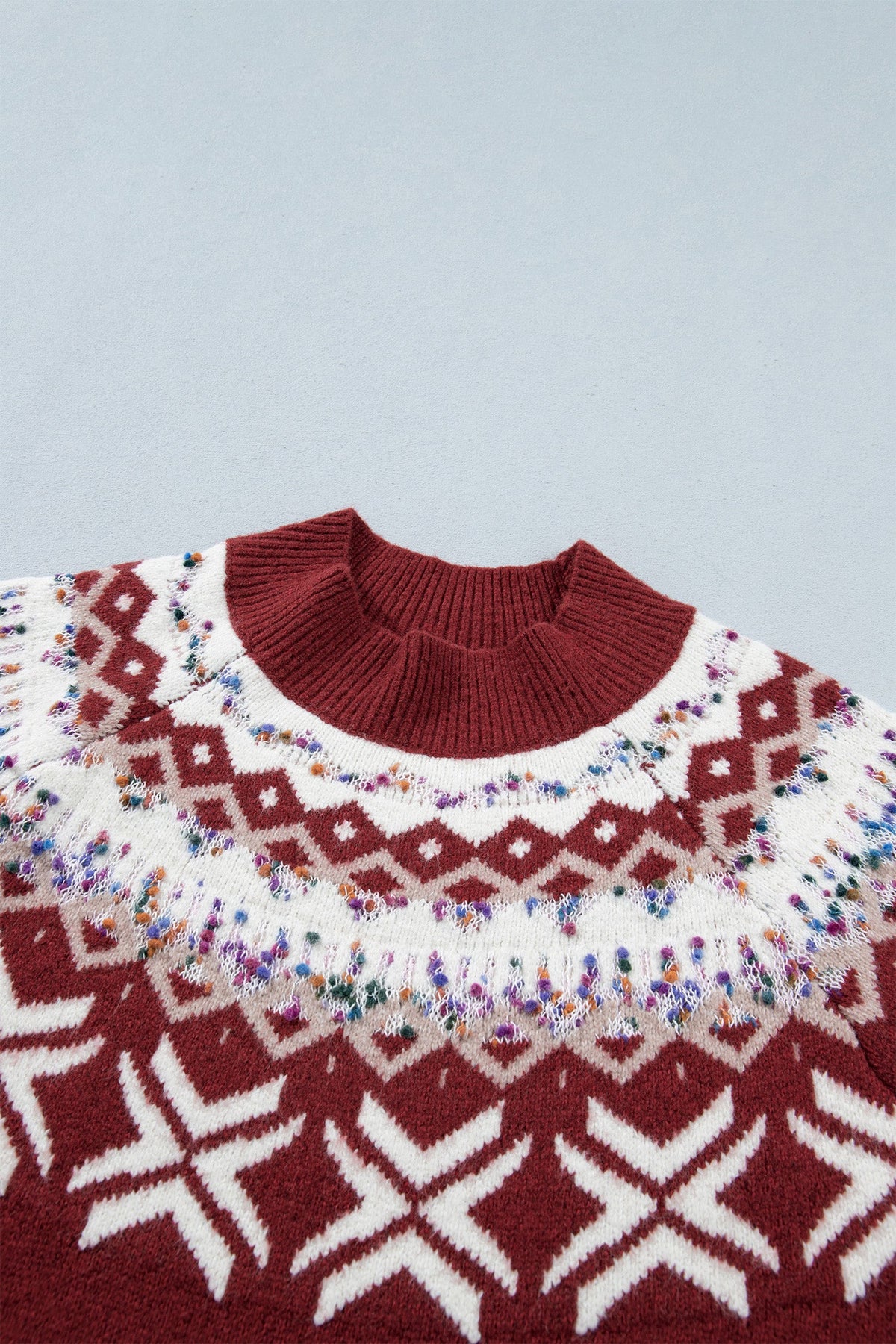 Holiday Geometric Fair Isle Raglan Sweater - additional product view