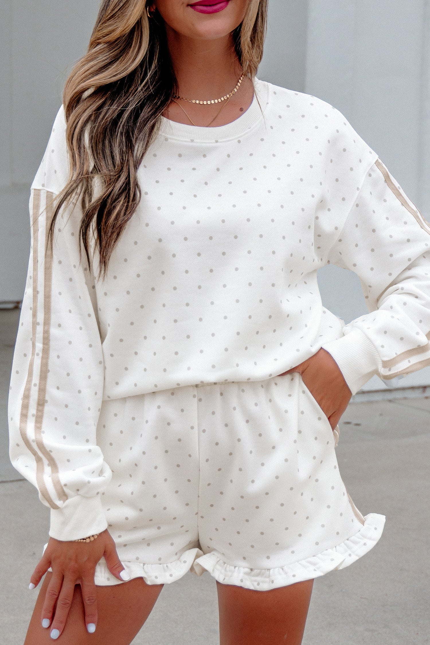 Playful Polka Dot & Side Stripe Set