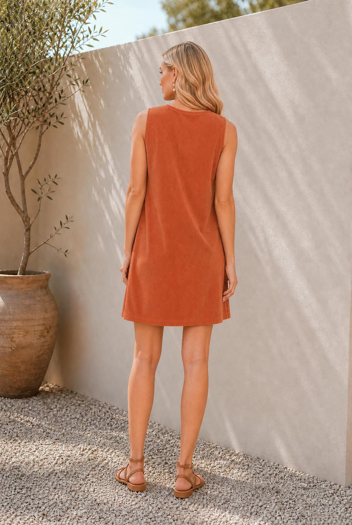 Western Corduroy Embroidered Patch Pocket Dress — The Glam Cat