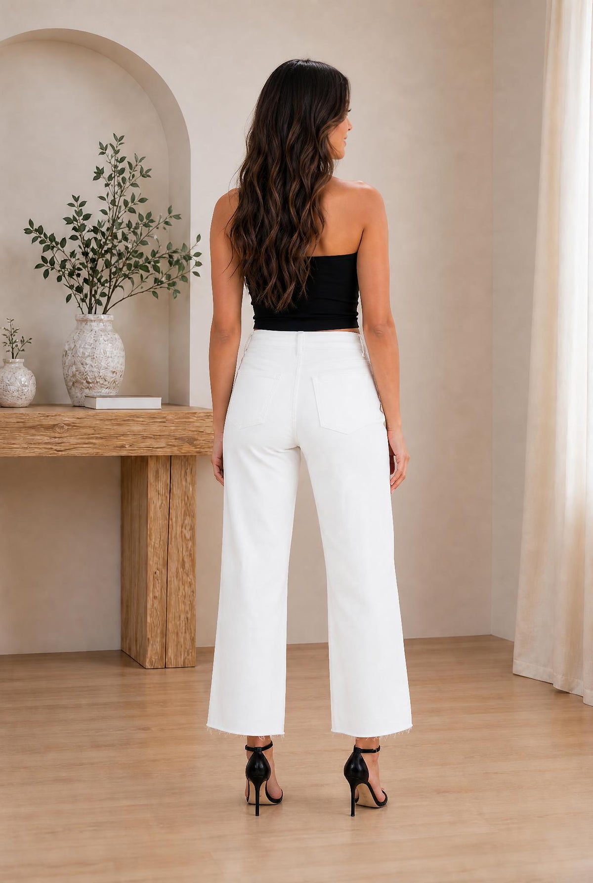 Raw Hem Cropped Straight Leg Jeans — The Glam Cat